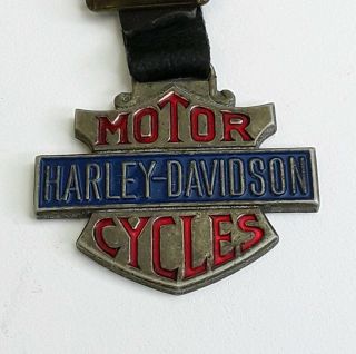 Vintage Harley Davidson Motorcycle Pocket Watch Fob