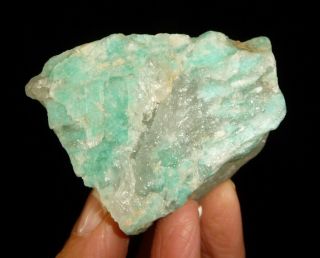 Dino: Blue Amazonite Crystal,  Brazil - 110 G - Lapidary Rough/display