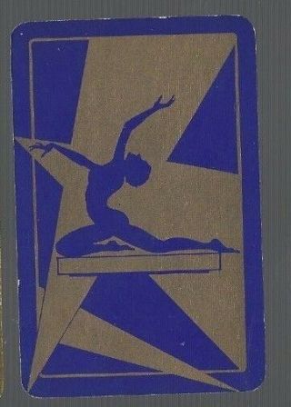 Playing Swap Cards 1 Vint Lady Ballet Yoga True Deco Deluxe 801 Stunning