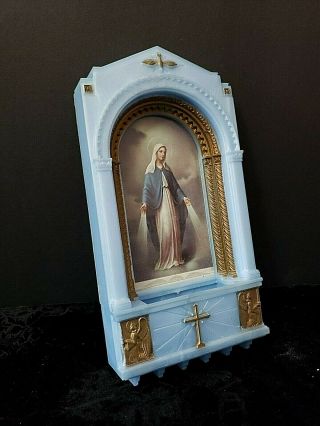 Vintage Consolidated Molded Plastics Corporation Virgin Mary Holy Water Font