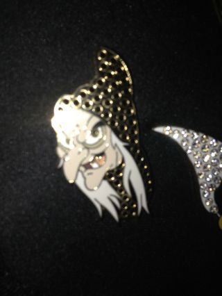 Old Hag Swarovski Jeweled Pavé Disney Shopping Pin Le 500 Snow White Crystal