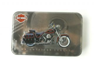 1998 Harley Davidson Set of 2 Decks Playing Cards in Tin - Both Decks Complete 2