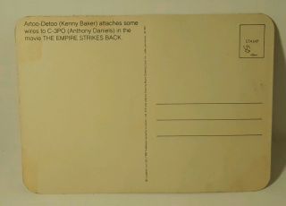 Star Wars The Empire Strikes Back Postcard - 1980 - Very Rare 2