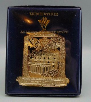 Winterthur An America Country Estate Christmas/holiday Ornament 3 D Gold Tone