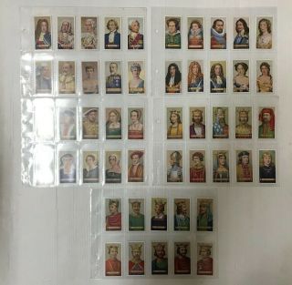 Cigarette Card Set Of 50 Kings And Queens Of England 1935 By Carreras Ltd