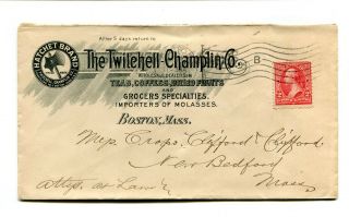Vintage Advertising Envelope Twitehell Champlin Tea Coffee Fruit Boston 1899