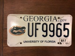 Collectible Taggeorgia 2019 University Of Florida License Plate Uf9965 Collect