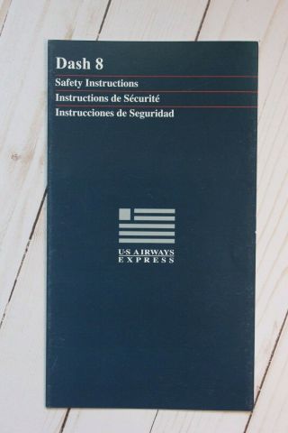 Us Airways Express Dash 8 Safety Card - 5/01