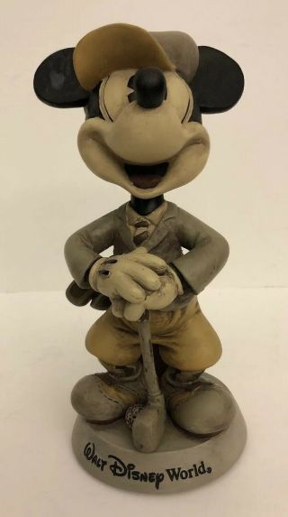 Vintage Mickey Mouse Walt Disney World Golf Golfer Bobblehead Statue Collectable 2