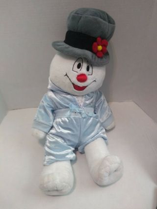 Vintage Rare Singing Frosty The Snowman Plush Stuffed Toy 18” Sings His Song