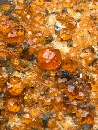 45G Natural Fenda Spessartine Garnet Quartz Crystal Rough Mineral Specimens 3