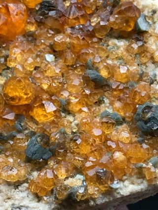 45G Natural Fenda Spessartine Garnet Quartz Crystal Rough Mineral Specimens 5