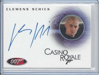 James Bond 007 Casino Royale Clemens Schick Autograph Auto Card A103 Rittenhouse
