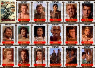 Spartacus Movie Trading Cards Kirk Douglas Tony Curtis Jean Simmons Olivier