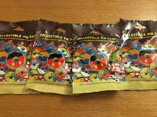 Disney Donuts 4 Packs 5 - Pin Collectible Mystery Pack Pins
