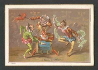 X28 - Tumbling Clowns - Goodall - Victorian Year Card