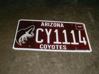Nhl Arizona Coyotes Specialty Extra Fee License Plate,  Hockey,  Doan,  Tkachuk