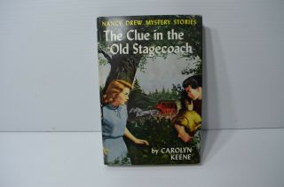 Vintage Early Printing Nancy Drew 37 " The Clue In The Old Stagecoach " W/ Dj