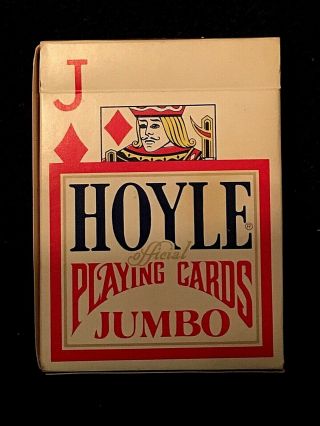 Vintage Hoyle Official Playing Cards Jumbo " Nevada Finish " Complete Deck