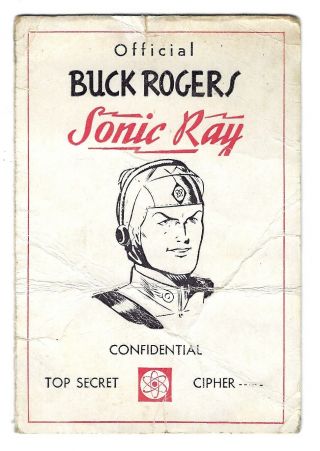 Vintage Toy Instructions And Top Secret Cipher Folder For Buck Rogers Sonic Ray