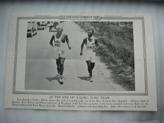 1929 Johnny Salo Peter Gavuzzi Trans Continental Foot Race Photo Poster Usa Uk