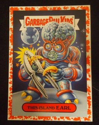 2018 Garbage Pail Kids Oh The Horror - Ible This Island Earl Retro Sci - Fi 6a Red