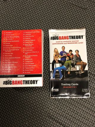 The Big Bang Theory Season 1 & 2 Complete 72 - Cards Base Set