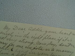 Early 1900s Hand Written Letter From Ma To Dear Addie Vineland Nj