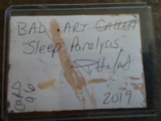 SLEEP PARALYSIS PAINTING art trading card SIGNED ACEO VAN GOGH DREAM 2