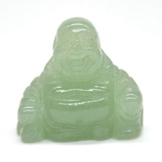 1.  2 " Laughing Maitreya Buddha Figurine Green Aventurine Crystal Healing Carving