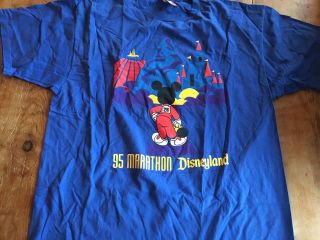 Rare Walt Disney World Marathon Shirt 1995 One Size Made In Usa