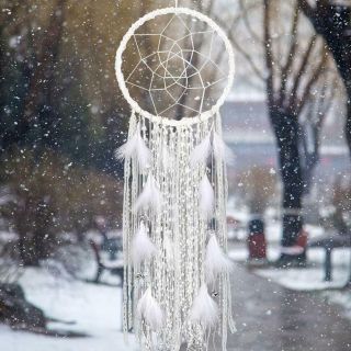 Extra Large Dream Catcher Kids Wall Hanging Decoration Handmade White Feather Bo 2