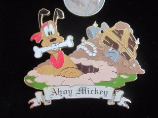 Disney Pin Ahoy Mickey Pluto Pirate Treasure Chest Bones Le 100