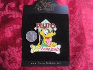 Disney Pin Pluto 75th Anniversary Jumbo Mickey Pet Dog Le 100 Htf 2005
