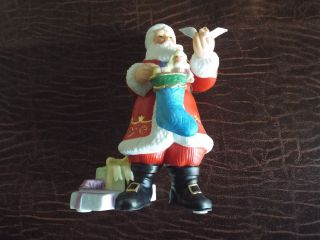 Lenox Santa With Dove And Stocking In Color Fine Porcelain Limited Edition 2000