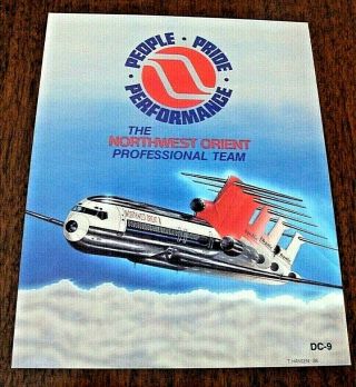 Northwest Orient Airlines Republic Poster Print Dc - 9 1986 Travel Delta