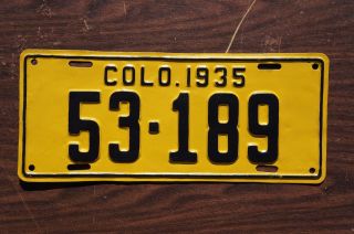 1935 Grand County Colorado License Plate 53 - 189
