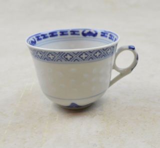 Chinese China Blue White Floral Flower Tea Cup J - T - P