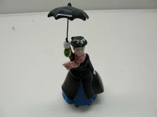 Vintage Disney Mary Poppins Porcelain Figurine W/ Open Umbrella Japan