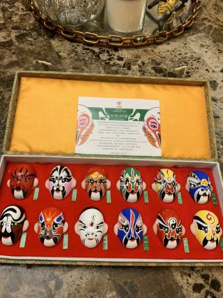Chinese Beijing 12 Types Of Opera Facial Make Up Masks Covered Case 2