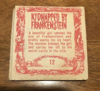 Topps 1963 Universal Monsters Flipbook 12 Kidnapped By Frankenstein