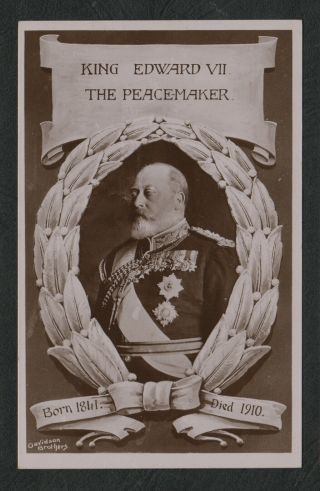 S890) Vintage Commemorative Postcard King Edward Vii 1841 - 1910