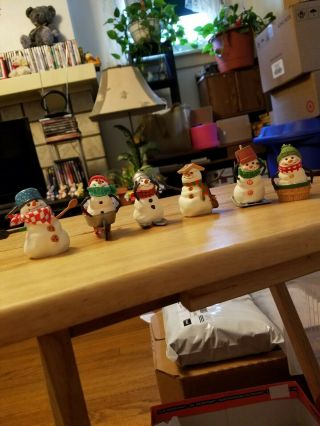 Set Of 6 Snowmen Of Mitford Ornaments 1