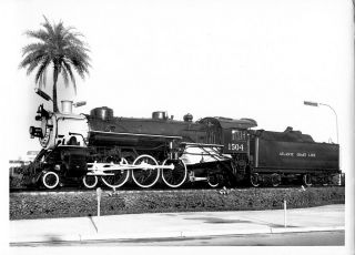 1968 Atlantic Coast Line Steam Train 1504 Engine 5x7 Railroad Photo X2200s Fl D