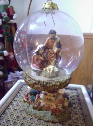 Nativity Ornament With Stand And