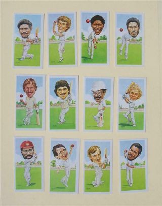 Texaco Trophy Cricket Cards - Set Of 12 - England V West Indies - Sl10