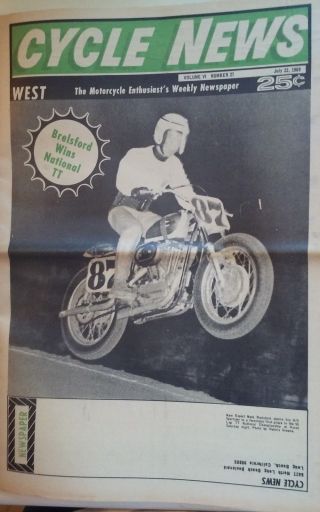 July 22,  1969 Cycle News - Ascot National Carlsbad Ocir - - Motorcycles