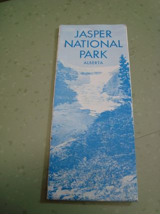 Vintage 1969 Jasper National Park Canada Map