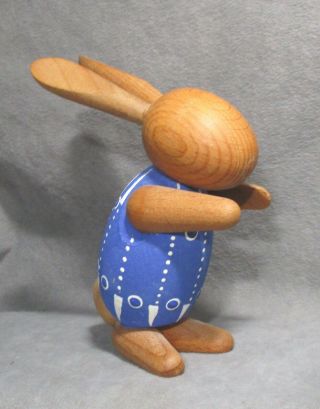 Vintage Erzgebirge Expertic - Hand Made Wooden Bunny Rabbit - Egg - Ddr
