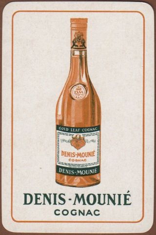 Playing Cards Single Card Vintage Alcohol Advertising Denis Mounie Cognac Brandy